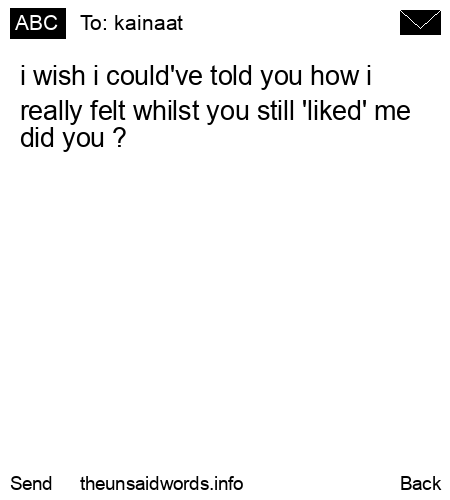 unsent message to kainaat
