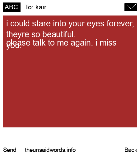 unsent message to kair