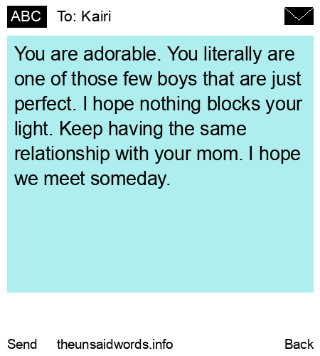 unsent message to Kairi