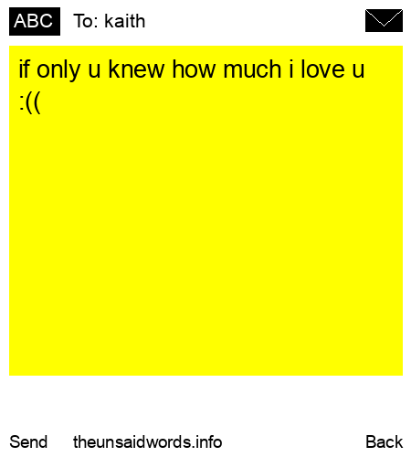 unsent message to kaith