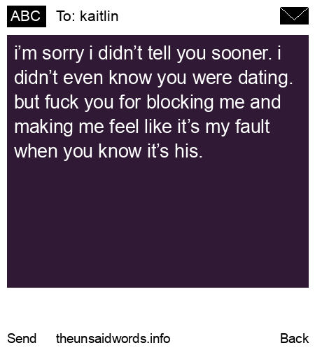unsent message to kaitlin