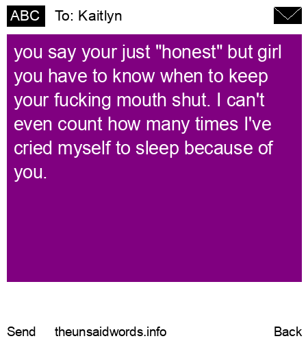 unsent message to Kaitlyn
