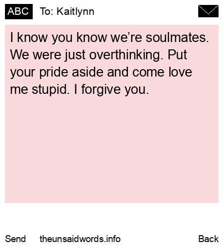 unsent message to Kaitlynn