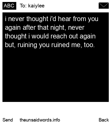unsent message to kaiylee
