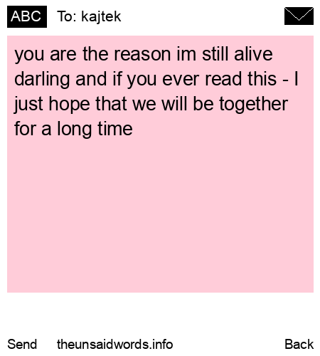 unsent message to kajtek