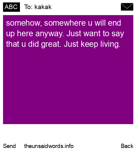 unsent message to kakak