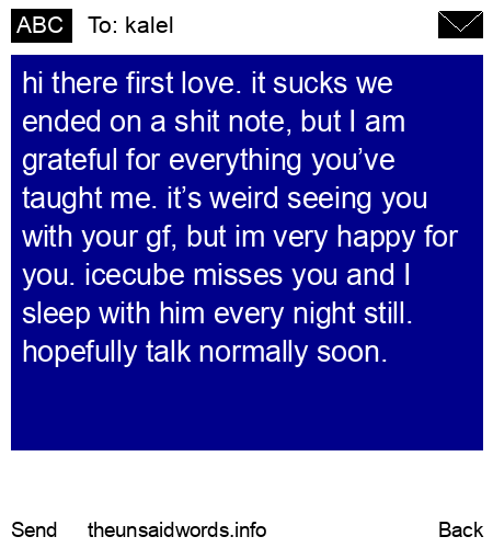 unsent message to kalel