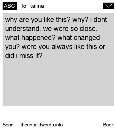 unsent message to kalina