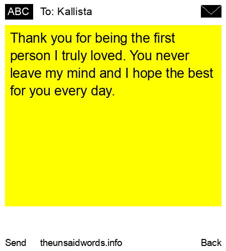 unsent message to Kallista
