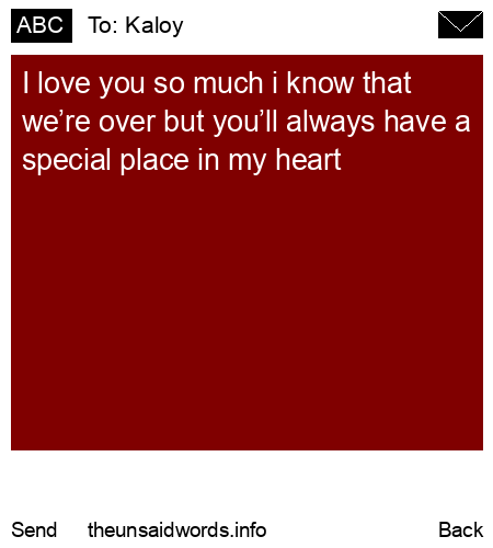 unsent message to Kaloy