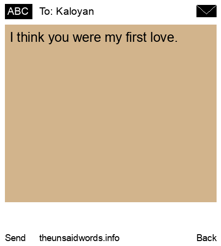 unsent message to Kaloyan