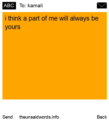 unsent message to kamali