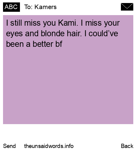 unsent message to Kamers