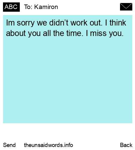unsent message to Kamiron 