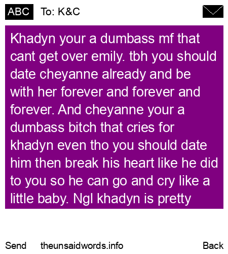 unsent message to K&amp;C
