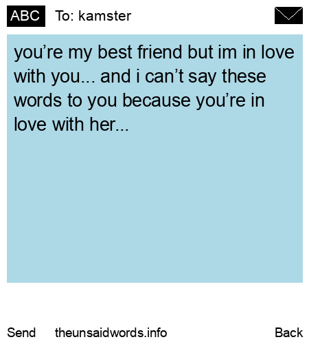 unsent message to kamster