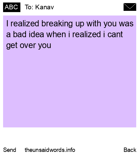 unsent message to Kanav