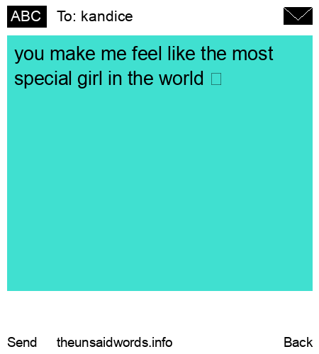 unsent message to kandice 