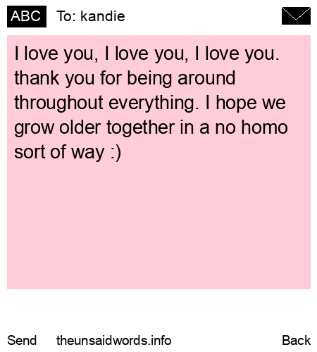 unsent message to kandie