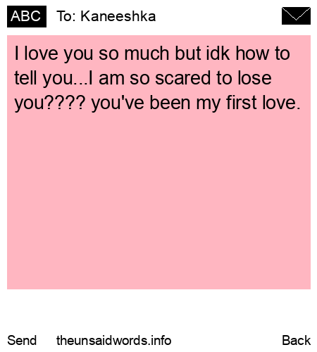unsent message to Kaneeshka 