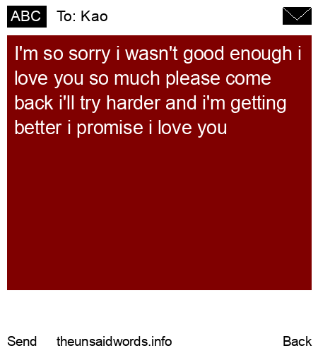 unsent message to Kao