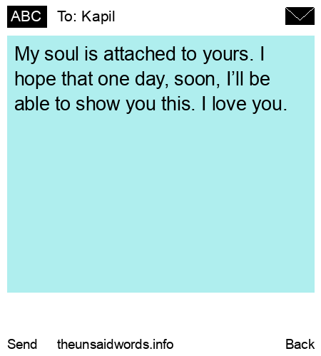 unsent message to Kapil