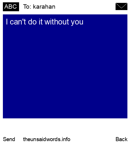 unsent message to karahan