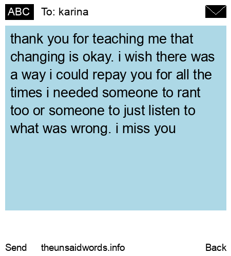 unsent message to karina