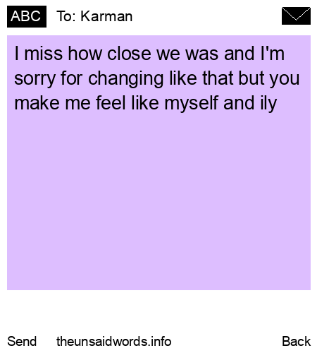 unsent message to Karman