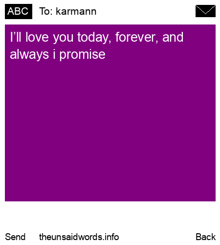 unsent message to karmann