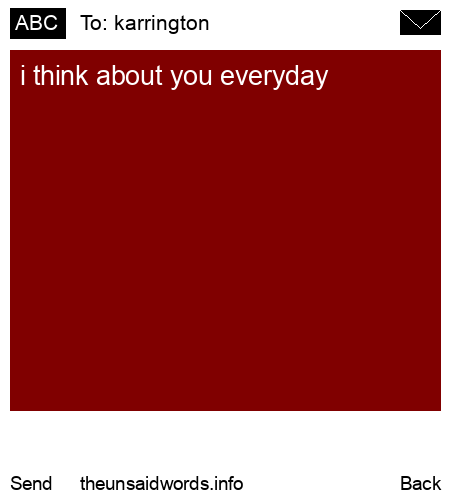 unsent message to karrington