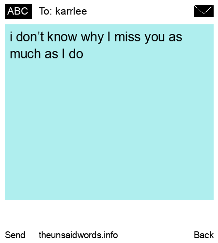 unsent message to karrlee 
