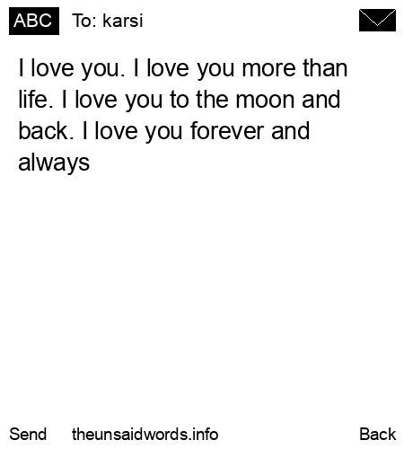 unsent message to karsi