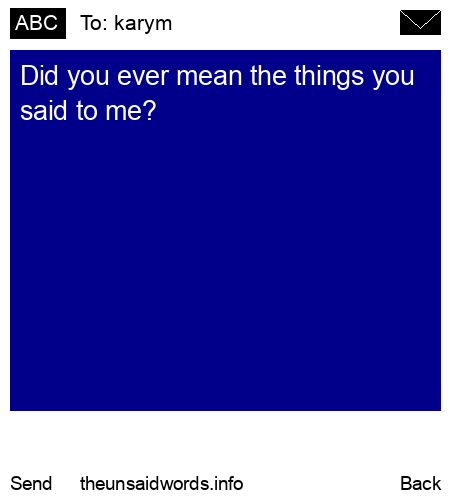 unsent message to karym