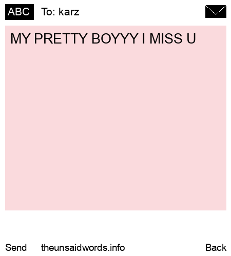 unsent message to karz