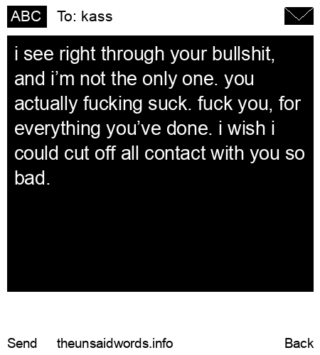 unsent message to kass