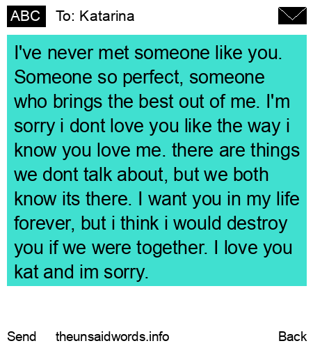 unsent message to Katarina