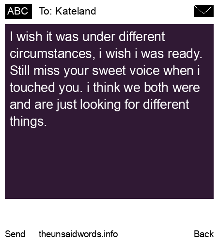 unsent message to Kateland