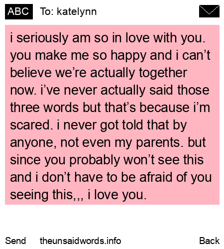 unsent message to katelynn