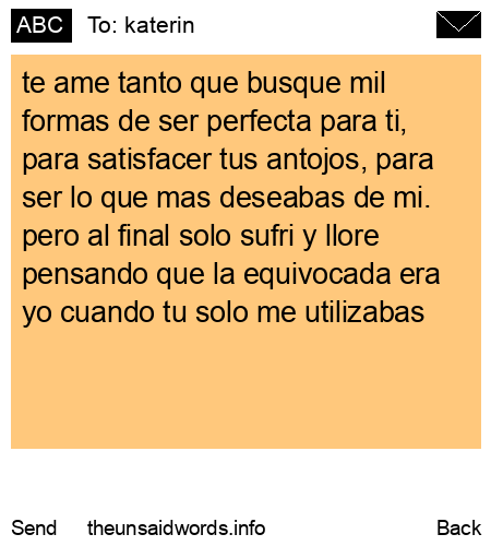 unsent message to katerin