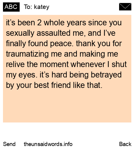 unsent message to katey