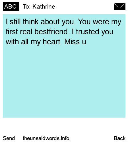 unsent message to Kathrine 