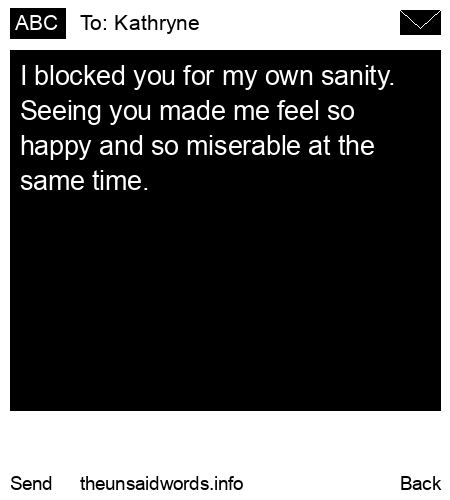 unsent message to Kathryne