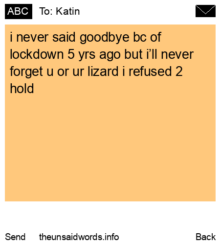 unsent message to Katin