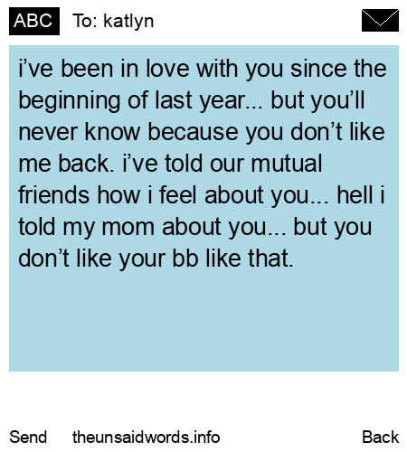 unsent message to katlyn