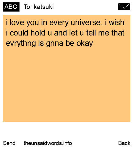 unsent message to katsuki