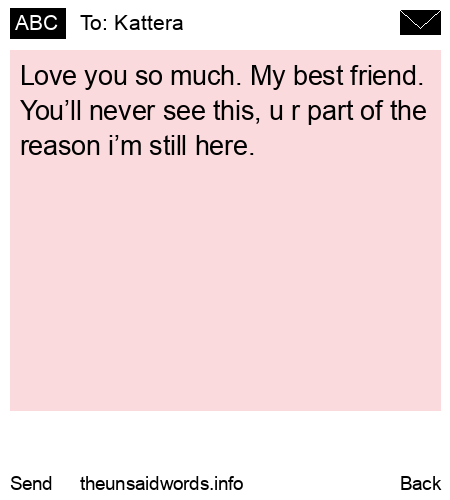 unsent message to Kattera