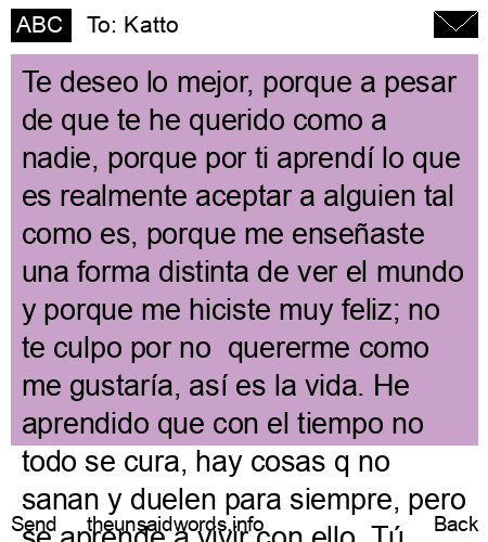 unsent message to Katto
