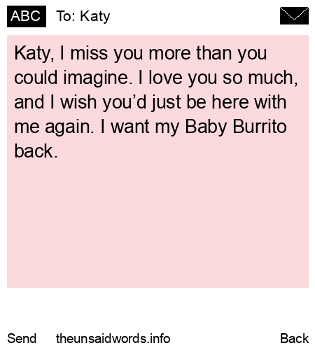 unsent message to Katy