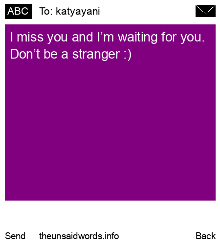 unsent message to katyayani